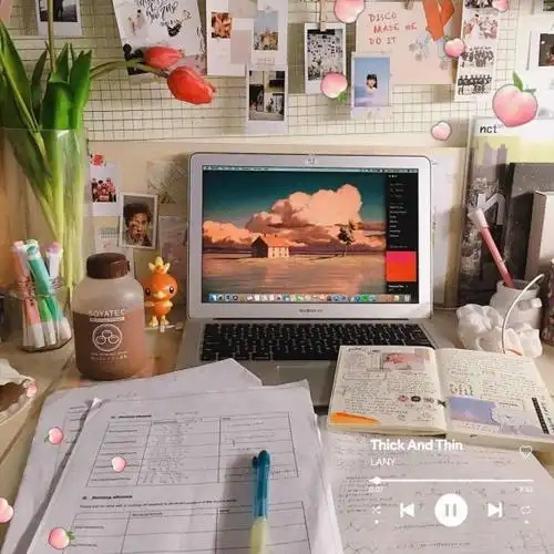 书桌/唯美/少女心/朋友圈背景图/如果有这样的书桌 我大概会爱上学习