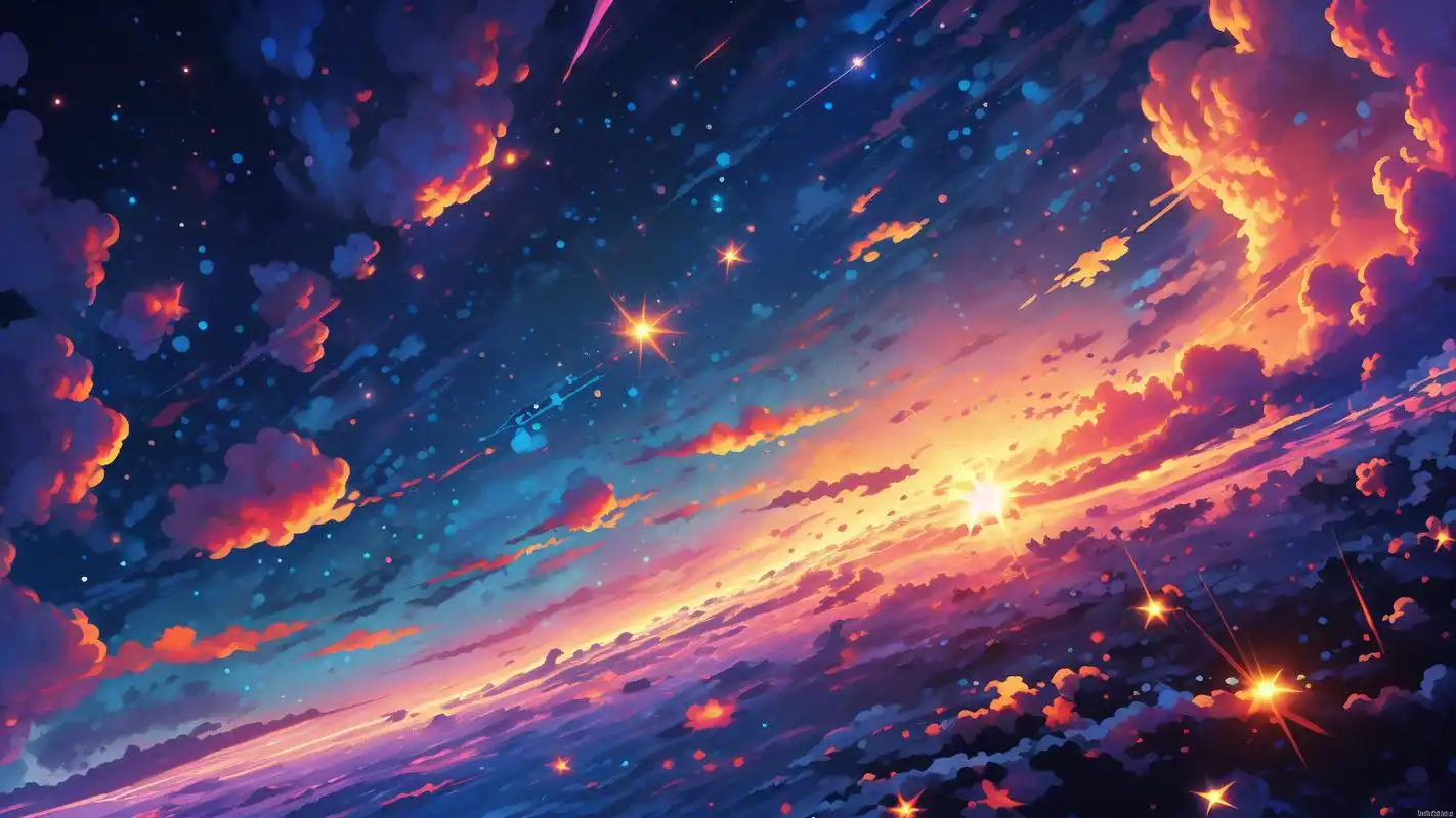 二次元星空壁纸4k超高清🌌梦幻又浪漫 这组二次元星空壁纸真是太美