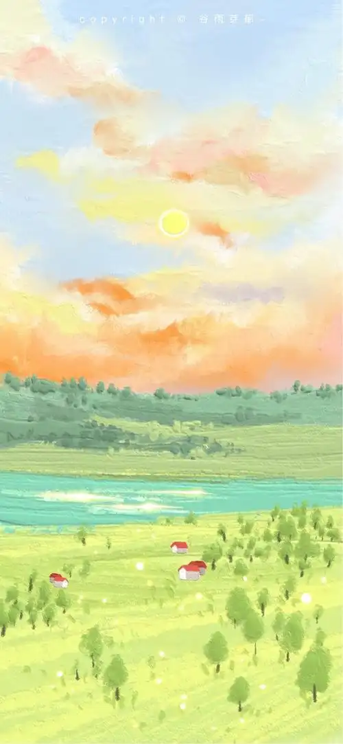 简洁 风景 油画壁纸