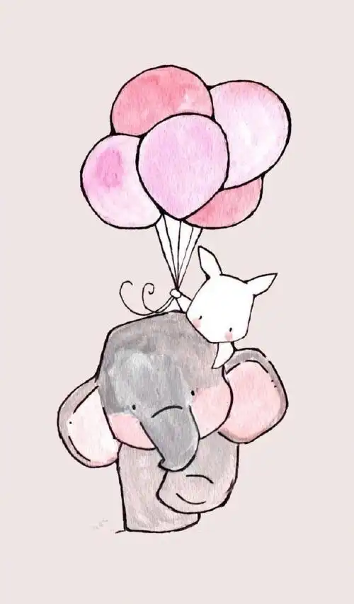 超级治愈的小象和兔子,太可爱辽!