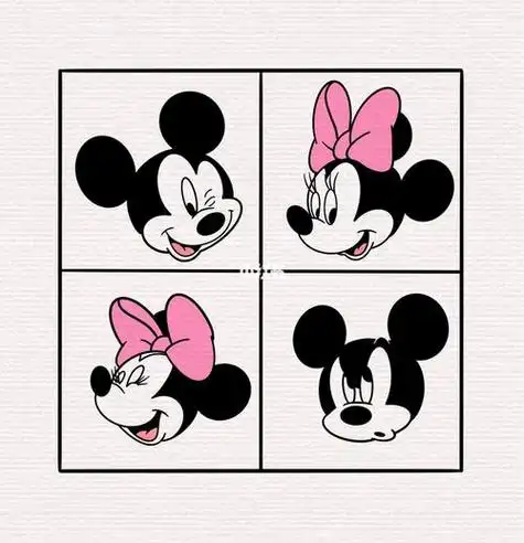 简笔画10027迪士尼米奇米妮含过程