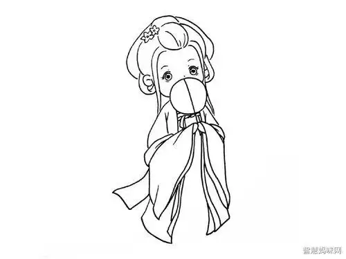 简笔画古风少女简笔画古风少女人物