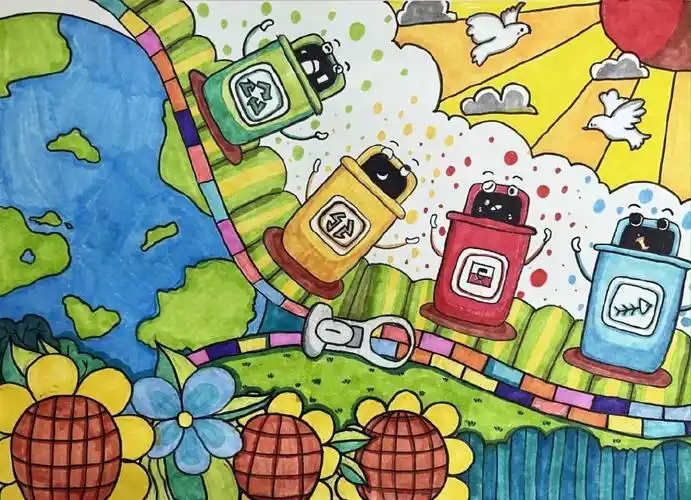 童心绘环保丨全市中小学生环保绘画大赛作品赏析(37)|绘画|玉溪市