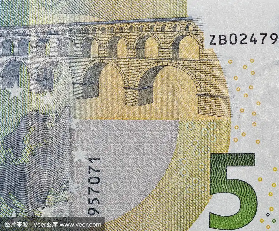 5欧元钞票特写