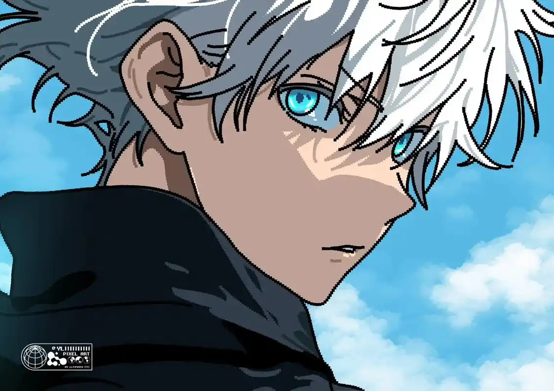 "悟"#五条悟 #咒术回战 #动漫壁纸 #像素头像 #背景 - 抖音