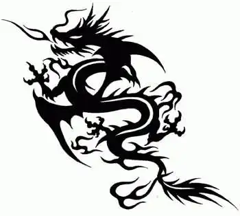 图腾纹身图案:图腾龙纹身图案图片