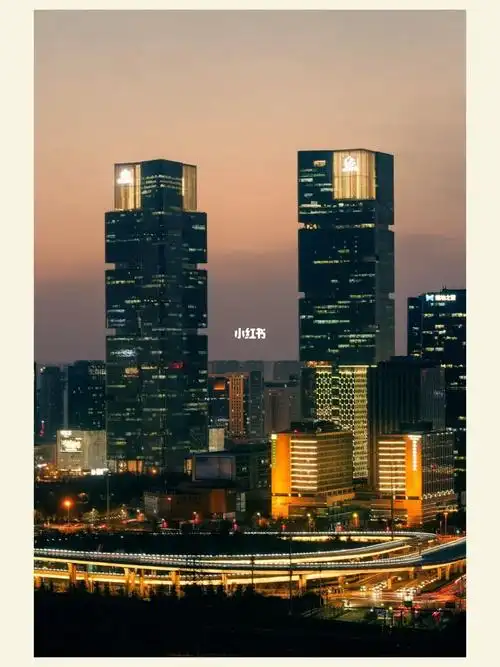 郑州双子塔夜景