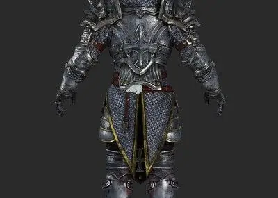 pbr 十字军 板甲骑士 重甲重装士兵 欧洲古代骑士领主 中世纪人物