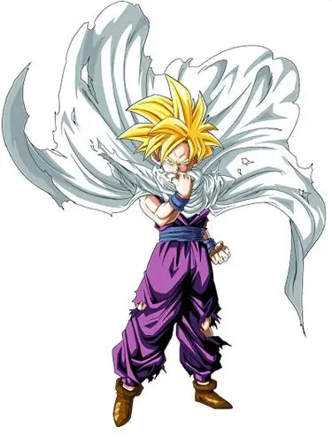 《龙珠z:爆裂大战》无背景素材(七)超越悟空的战士【孙悟饭】 #龙珠