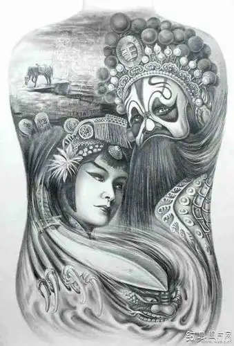 项羽纹身图案及手稿欣赏中国历史上第一勇猛之人