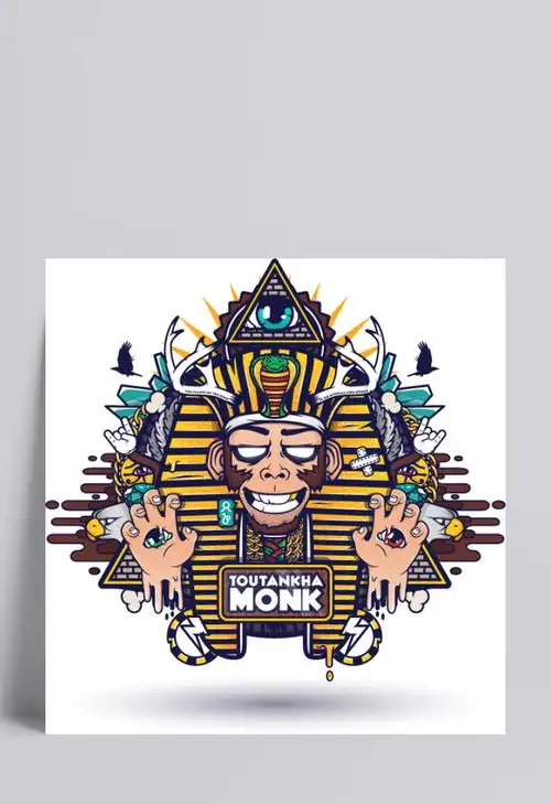 美式漫画涂鸦街头涂鸦暗黑系嘻哈潮流潮牌卡通q版叛逆的插画卡通人物