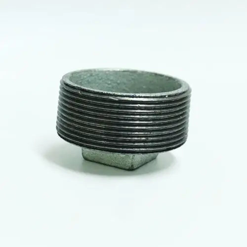 青岛水暖管件 龙成玛钢堵头 丝扣外螺纹 带外丝热镀锌丝堵 管堵头