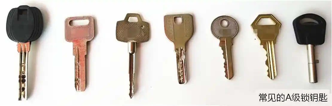 家庭防盗门锁防护级别怎么区分看钥匙就知道了