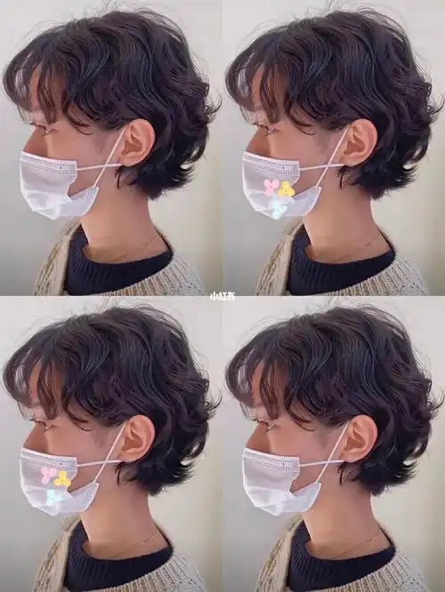 女生超短发烫发分享个性酷纹理卷短发