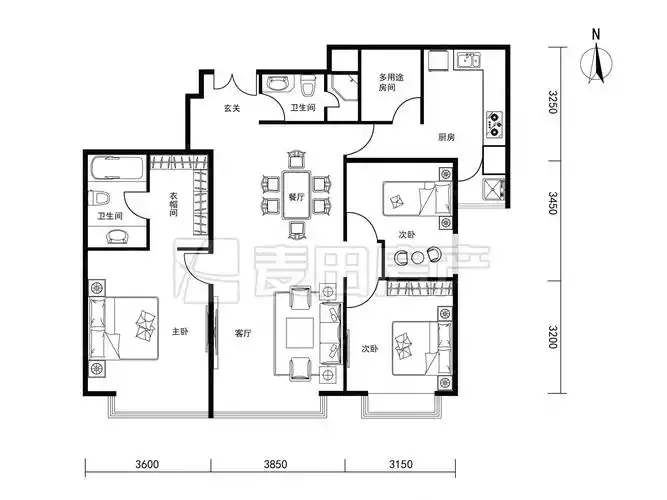 精装修,富力城(b区)二手房,1545万,3室2厅,2卫,125平米-北京安居客