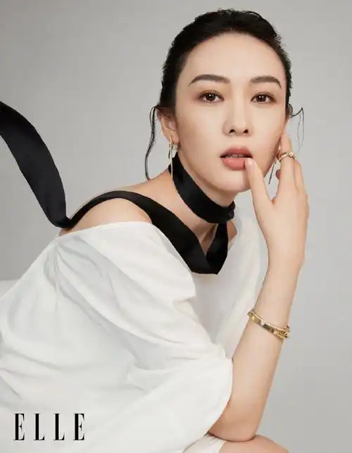 童瑶elle封面##童瑶奶茶妆elle封面