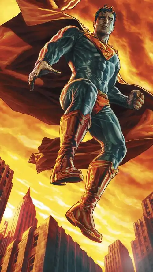 9张dc漫画英雄手绘壁纸超人不小心遭雷劈