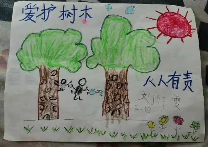 为了保护森林,保护地球,学会垃圾分类 我们大二班的小朋友们都认真