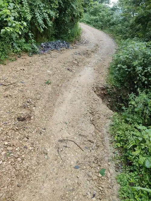 现在建设新农村,其他村里都是硬化路到家了,唯独这段还是一条泥巴小路