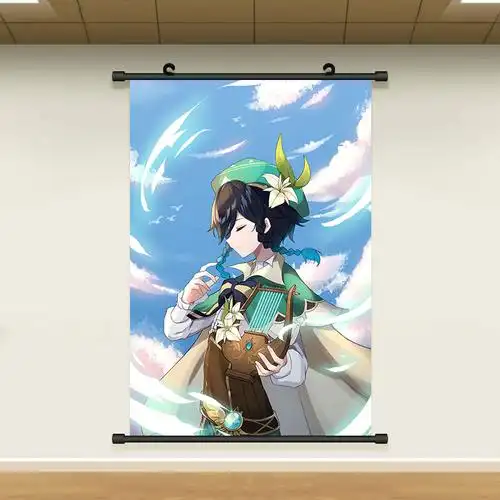 原神海报 原神温迪挂画动漫周边巴巴托斯海报风神宿舍二次元背景墙