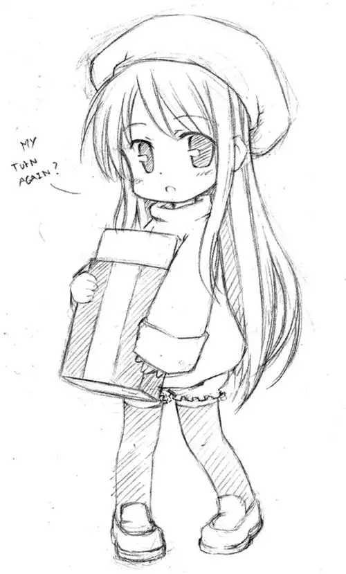 手绘线稿动漫人物