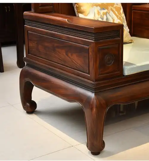 一舍 红木家具 印尼黑酸枝(学名:阔叶黄檀)新中式实木沙发组合明式