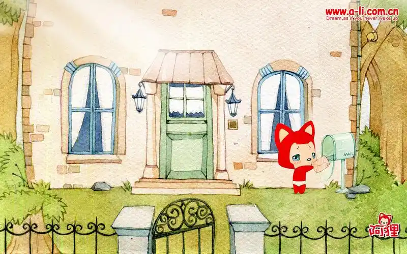 可爱的阿狸治愈系列手绘卡通图片桌面壁纸高清(1)