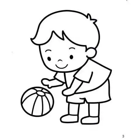 做游戏上课的小朋友卡通简笔画-红豆饭小学生简笔画大全乐豆简笔画