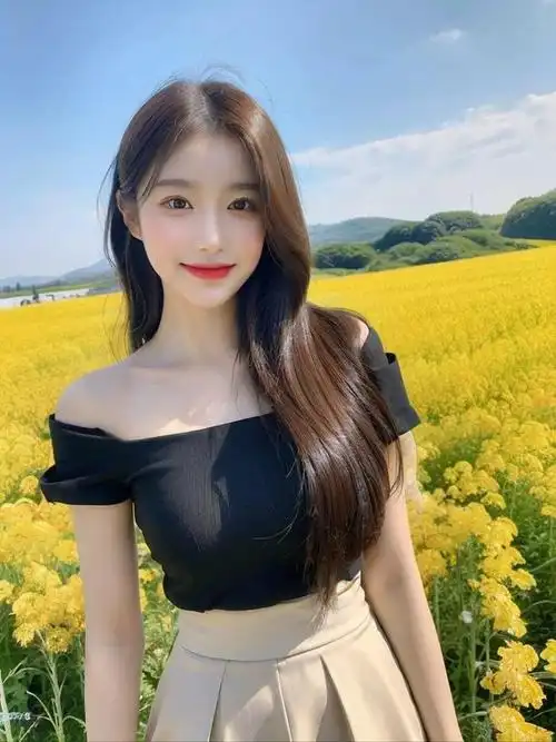 美女惊艳亮相白色上衣配棕色裙子简约优雅尽显女神风范