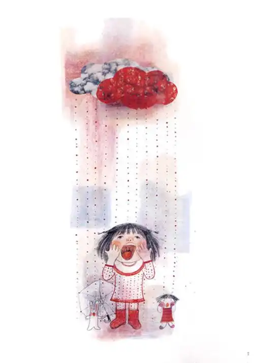 七彩下雨天 蒲蒲兰绘本馆(精装)幼儿绘本0-3-6岁经典版 亲子共读读物