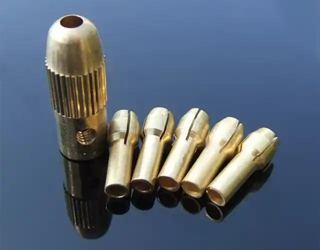 圆柱款 微型电钻自紧钻夹头 2-3.17小钻头 手电钻小电磨木工黄铜