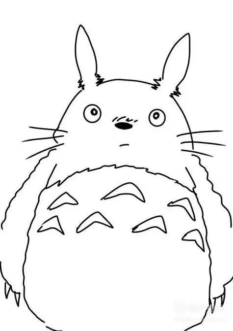 龙猫系列简笔画