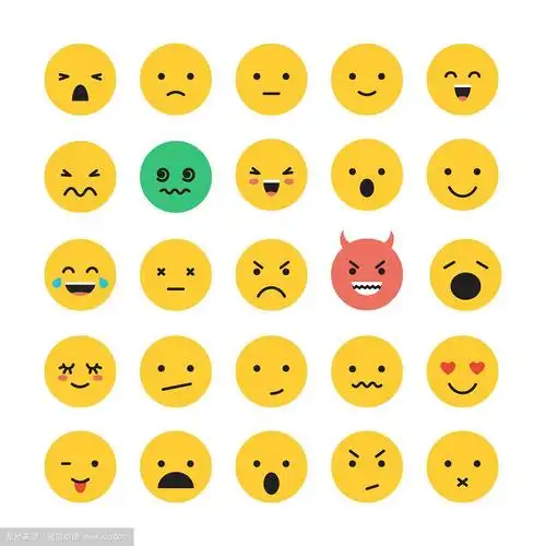 表情符号笑脸图标设置矢量插图孤立在白色