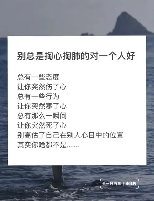 别总是掏心掏肺的对一个人好