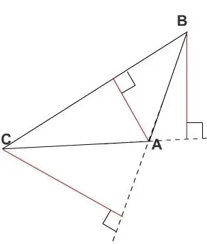 钝角三角形的三条高怎么找?感觉头痛