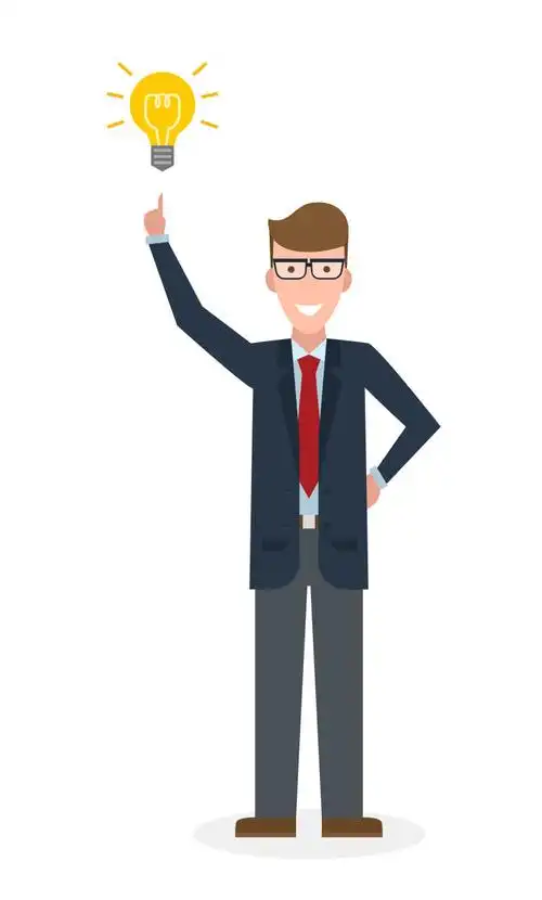 商务人士会议矢量插画图片-办公中的商人矢量卡通形象素材-高清图片