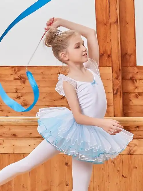 夏季新款儿童纯棉舞蹈服女童练功服吊带芭蕾舞裙演出服tutu裙1516