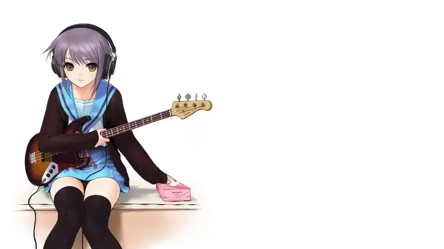 动漫吉他女生桌面壁纸