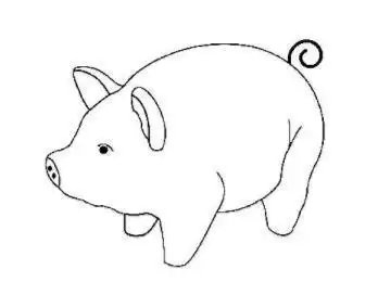 简笔画猪宝宝猪妈妈