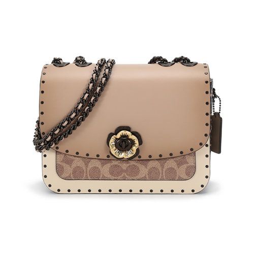 coach/蔻驰 2021款 女士专柜款madison系列小牛皮,帆布,蛇皮革山茶花