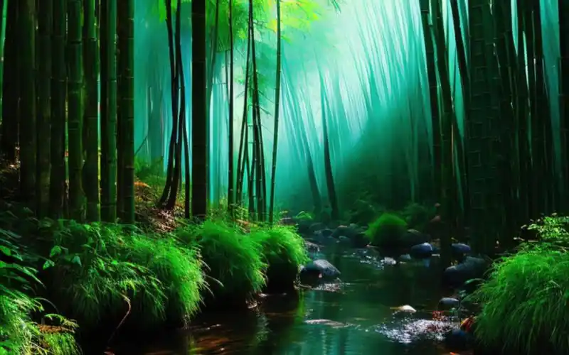 看竹林,享受绿色唯美的景色唯美竹林绿色的气息