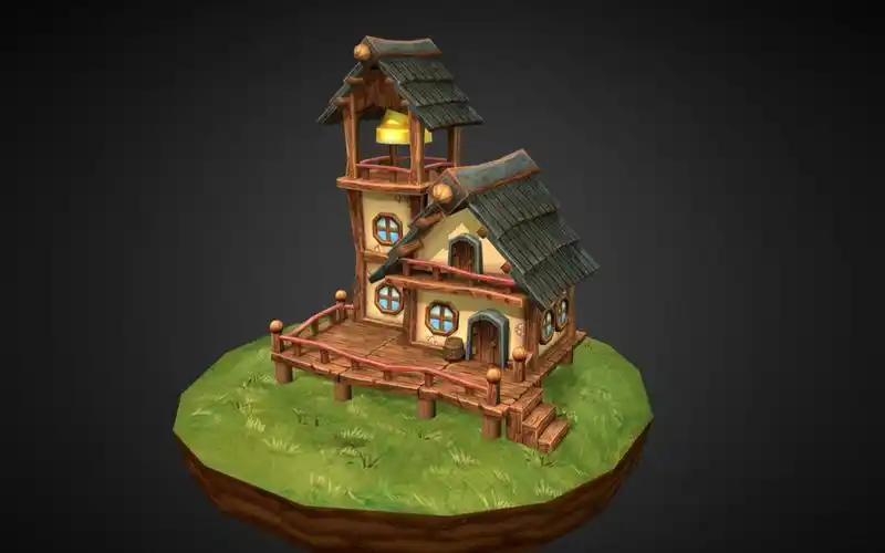 【maya场景建模】场景建筑小木屋制作,适合新手制作的第一个场景