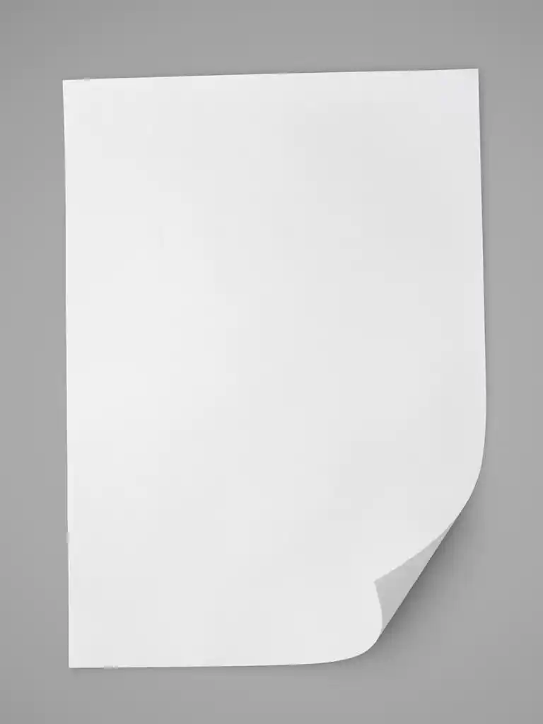 空白的白色纸张,空白与剪切路径的灰色背景上的白色纸张