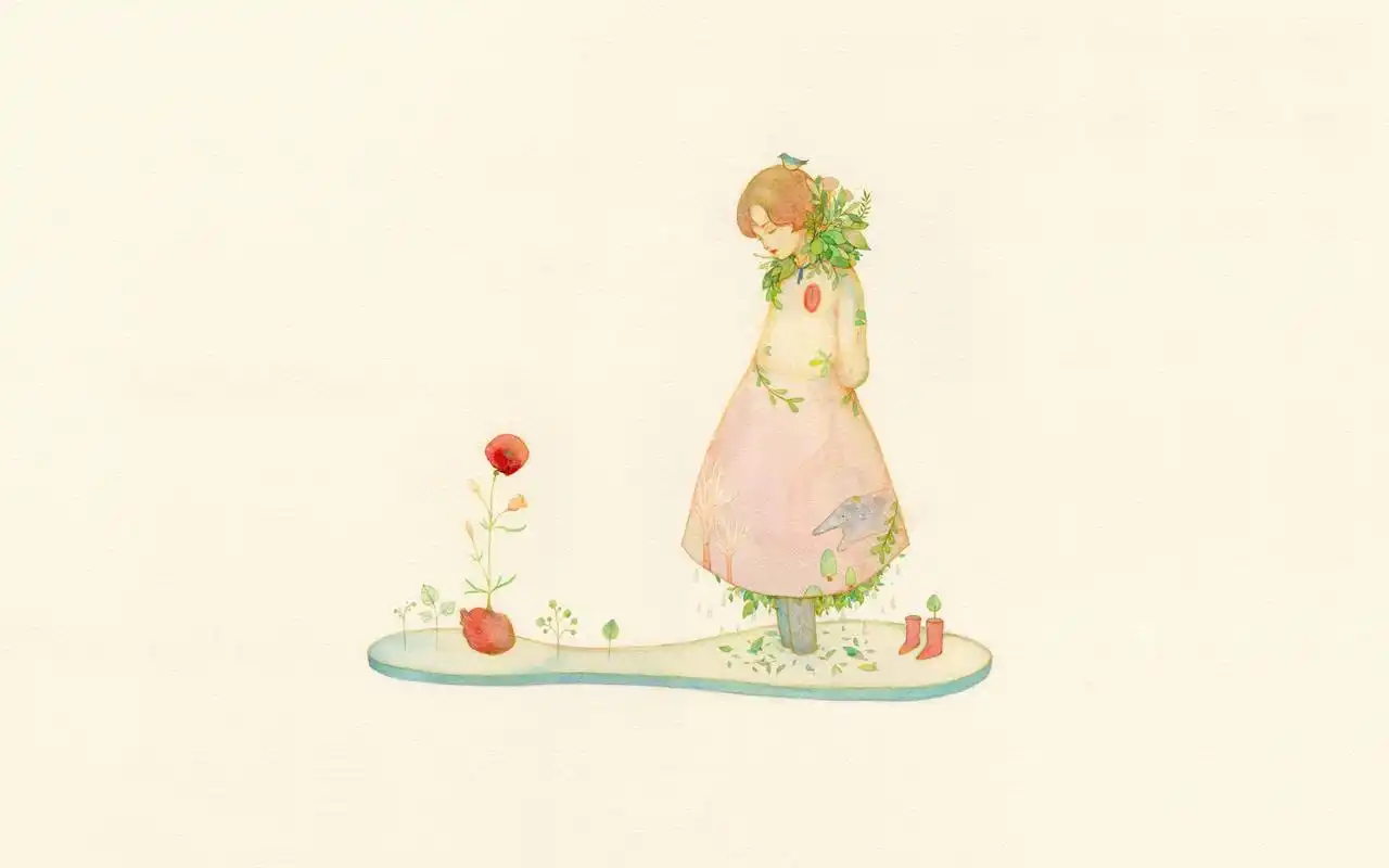 唯美手绘插画电脑桌面壁纸