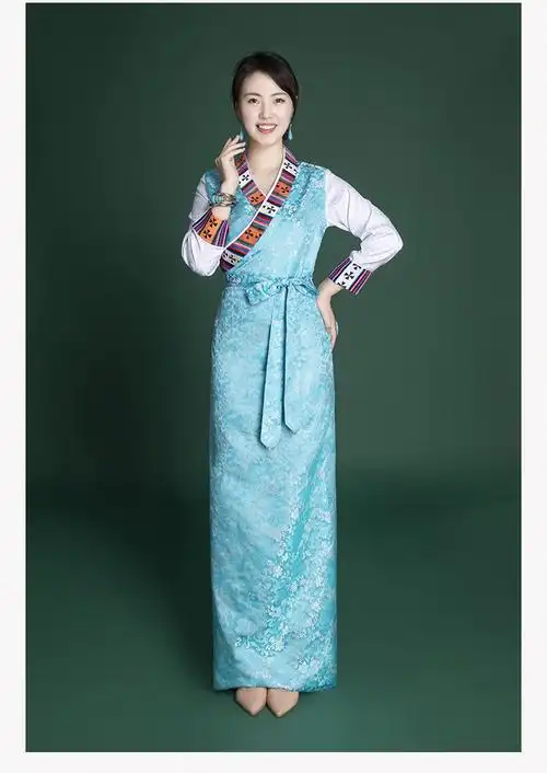 赵小熊新品藏服女装新款藏族藏式民族风西藏服装女拉萨旅拍氆氇花边