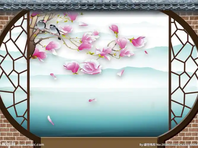 新中式背景墙设计图__psd分层素材_psd分层素材_设计图库_昵图网nipic