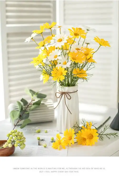 ins风花手捧花小雏菊5头荷兰菊写真摄影道具假花装饰花装饰ins升级版