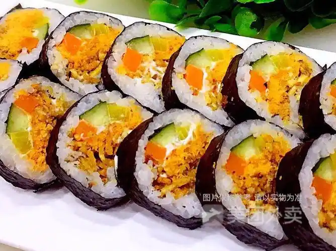 玉米肉松寿司图片