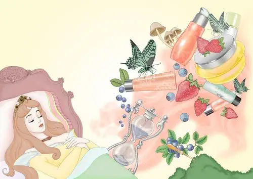 时尚杂志化妆品内页插图