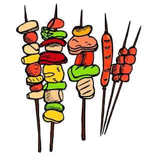 卡通小吃烧烤图片大全